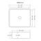 Ruvati 15"x15" Bathroom Vessel Sink White Square Above Counter Ceramic RVB1616 - alternate 4